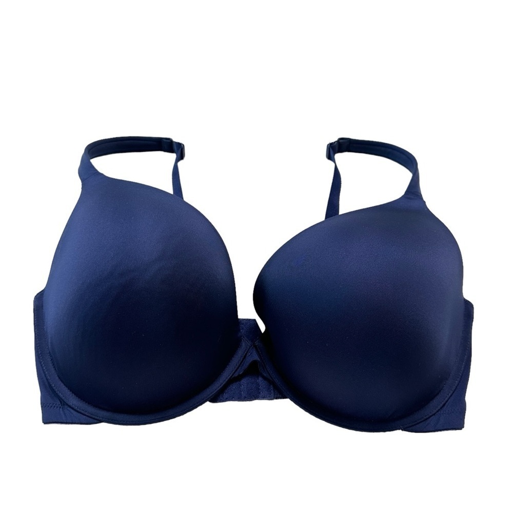 Cacique Boost Plunge Bra Navy Blue Underwire 38F
